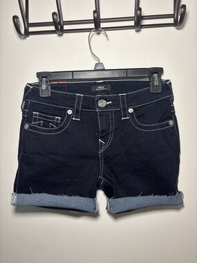 BECCA Black Denim Cuffed Women's Shorts